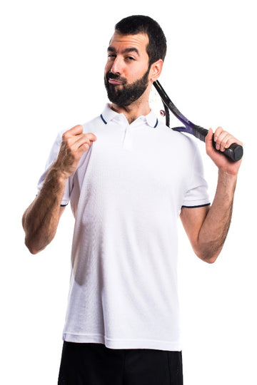 Men Solid White Polo Neck Pure Cotton T-Shirt