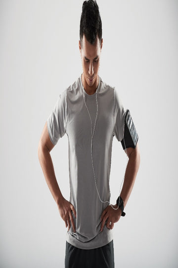 Men's Grey Athletic T-Shirt for Training, Running & Everyday Performance