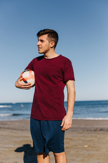 Men's Maroon Sports T-Shirt for Training, Running & Active Performance